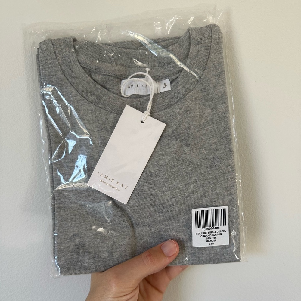 Jamie Kay Organic Cotton Grey Short Sleeve Shirt